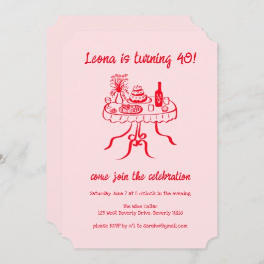 Whimsical Schattigee Buffet Picnic Aangepaste Verj Kaart (Voorkant / Achterkant)