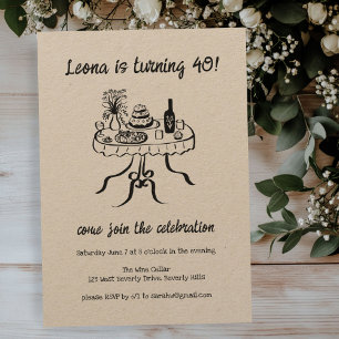 Whimsical Schattigee Buffet Picnic Aangepaste Verj Kaart