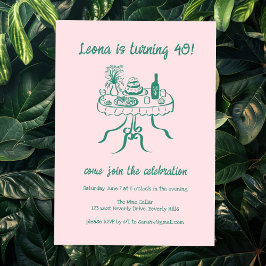 Whimsical Schattigee Buffet Picnic Aangepaste Verj Kaart