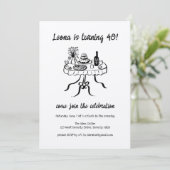 Whimsical Schattigee Buffet Picnic Aangepaste Verj Kaart (Staand voorkant)