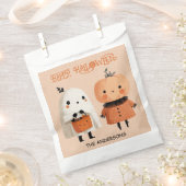 Whimsical Schattigee Ghost & Pumpkin Waterverf Hal Bedankzakje (Geknipt)