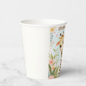 Whimsical Schattigee Giraffe Verjaardag Kinder Par Papieren Bekers (Rechts)