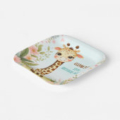 Whimsical Schattigee Giraffe Verjaardag Kinder Par Papieren Bordje (Gebogen)
