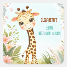 Whimsical Schattigee Giraffe Verjaardag Kinder Par
