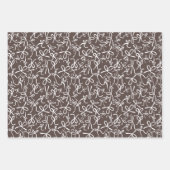 Whimsical Schattigee Mocha Brown Bows Pattern Girl Inpakpapier Vel (Voorkant 2)