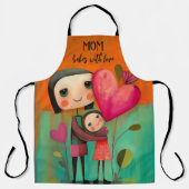 Whimsical Schattigee moeder bakt met liefde Schort (Voorkant)