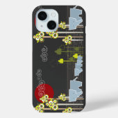 Whimsical Schattigee olifant familie in bosbomen z Case-Mate iPhone Case (Achterkant)
