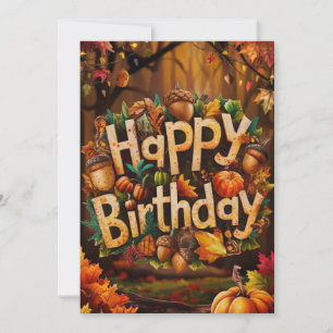 Whimsical Schattigee pompoen Herfst Herfst Happy B Kaart