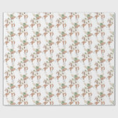 Whimsical Schattigee rendier schaatsen kerst Cadeaupapier (Vlak)