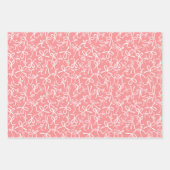 Whimsical Schattigee Roze Mocha Bows Patroon Girly Inpakpapier Vel (Voorkant 3)