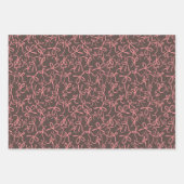 Whimsical Schattigee Roze Mocha Bows Patroon Girly Inpakpapier Vel (Voorkant 2)