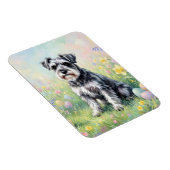 Whimsical Schnauzer with Easter Eggs Flexible Magneet (Rechterzijde)