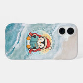 Whimsical Scholar Pinguïn iPhone 16 Slank Model Ho Hoesje (Achterkant horizontaal)