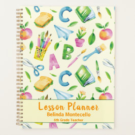 Whimsical School Supplies Lesson Planner