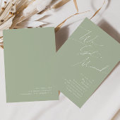 Whimsical Schrift | Sage Elopement Aankondiging