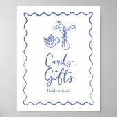 Whimsical Scribble Doodle Kaarten & Geschenken tek Poster (Voorkant)