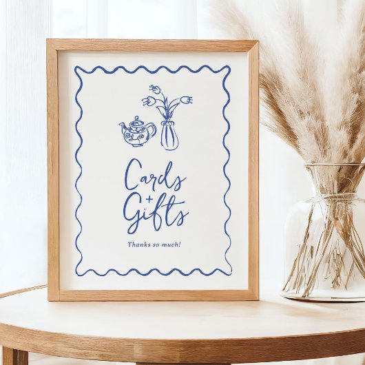 Whimsical Scribble Doodle Kaarten & Geschenken tek Poster