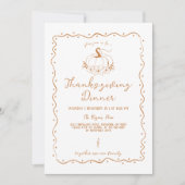 Whimsical Scribble Hand Drawn Pumpkin Thanksgiving Kaart (Voorkant)