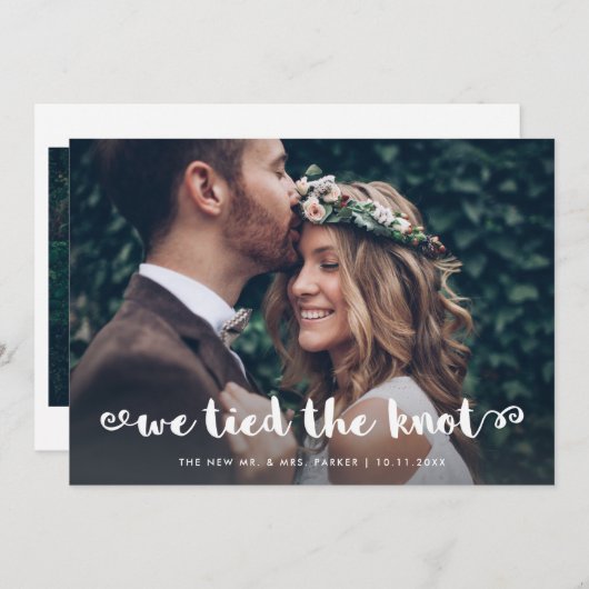 Whimsical-script | Aankondiging van de fotouitgave (Voorkant / Achterkant)