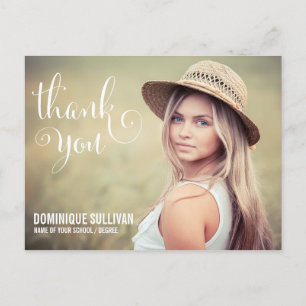 WHIMSICAL SCRIPT AFSTUDEREN DANK U BRIEFKAART
