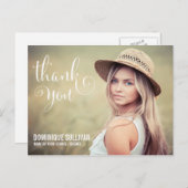 WHIMSICAL SCRIPT | AFSTUDEREN DANK U BRIEFKAART (Voorkant / Achterkant)