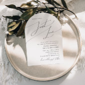 Whimsical Script Arch houdt gewoon van trouwen Kaart