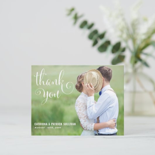 WHIMSICAL SCRIPT | BEDANKT DANK U BRIEFKAART (Staand voorkant)