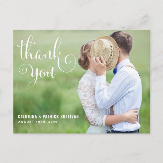 WHIMSICAL SCRIPT | BEDANKT DANK U BRIEFKAART (Voorkant)