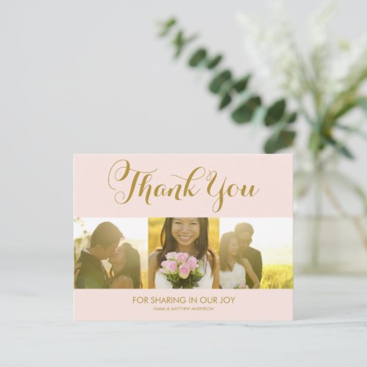 WHIMSICAL SCRIPT | BEDANKT DANK U BRIEFKAART (Staand voorkant)