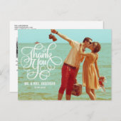 WHIMSICAL SCRIPT | BEDANKT DANK U BRIEFKAART (Voorkant / Achterkant)