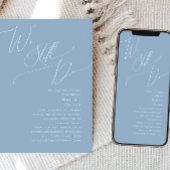 Whimsical Script | Blauw dat we nog steeds doen me Kaart