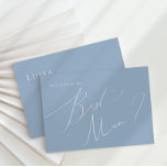 Whimsical Script | Blue Best Man proposal Kaart<br><div class="desc">Introductie van ons verbluffende whimsical script | blauwe kaart met beste voorstel voor de beste man, ideaal voor de eenvoudige viering van de moderne boho-lente. Ons elegante ontwerp omvat een levendig helder, pastelkleurpalet met een chic calligraphy script. Of u nu de voorkeur geeft aan een minimalistische of klassieke stijl, ons...</div>
