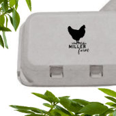 Whimsical Script Boerderij Ei Stamp Rubberstempel