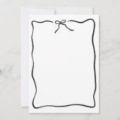 Whimsical Script Boog Lint Tekenbruiloft Save The Date (Achterkant)