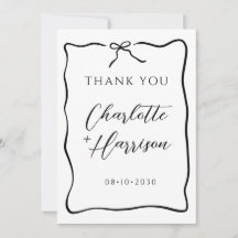 Whimsical Script Border Wedding
