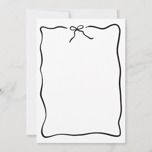 Whimsical Script Border Wedding Save The Date (Achterkant)