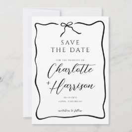 Whimsical Script Border Wedding Save The Date