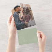 Whimsical Script | Casual foto's plakken en verzen All In One Uitnodiging (Afscheurbaar)