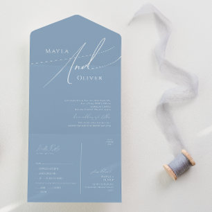 Whimsical Script   Casual usty-zegel en -verzend All In One Uitnodiging