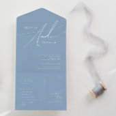 Whimsical Script | Casual usty-zegel en -verzend All In One Uitnodiging