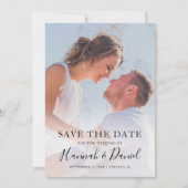 Whimsical Script Custom Photo Save the Date Kaart (Voorkant)
