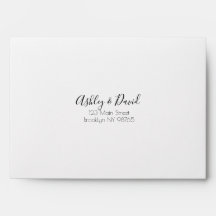 Whimsical Script Custom Return Address Envelope