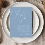 Whimsical Script | Dusty Blue 5"x7" - Hartelijk da<br><div class="desc">Introductie van ons verbluffende whimsical script | stoffig blauw 5 x 7 inch bedankt voor de perfecte kaart voor je eenvoudige, moderne boho spring viering. Ons elegante ontwerp omvat een levendig helder, pastelkleurpalet met een chic calligraphy script. Of u nu de voorkeur geeft aan een minimalistische of klassieke stijl, ons...</div>