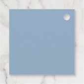 Whimsical Script | Dusty Blue Hartelijk dank voor Bedankjes Labels (Achterkant)