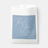 Whimsical Script | Dusty Blue Hartelijk dank voor Bedankzakje (Voorkant)