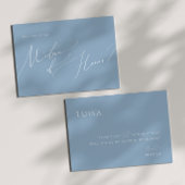 Whimsical Script | Dusty Blue Matron of Honor Kaar Kaart