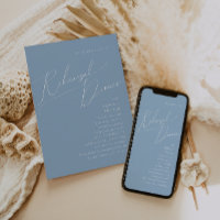 Whimsical Script | Dusty Blue Rehearsal Dinner