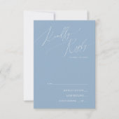 Whimsical Script | Dusty Blue RSVP-kaart RSVP Kaartje (Voorkant)