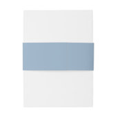 Whimsical Script | Dusty Blue Uitnodigingen Wikkel (Achterkant Voorbeeld)