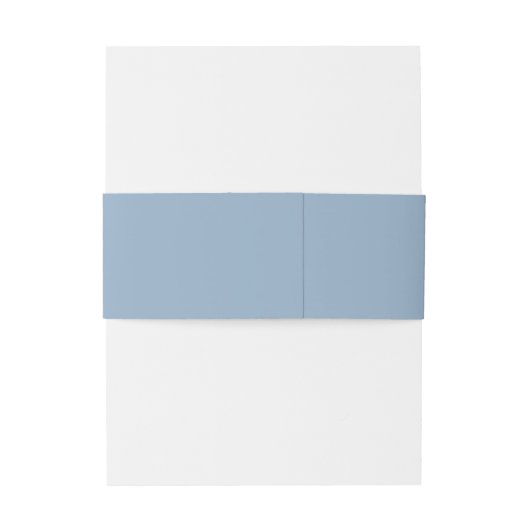 Whimsical Script | Dusty Blue Uitnodigingen Wikkel (Achterkant Voorbeeld)